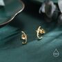 Sterling Silver Tiny Baroque Style Swirl Stud Earrings, thumbnail 4 of 12