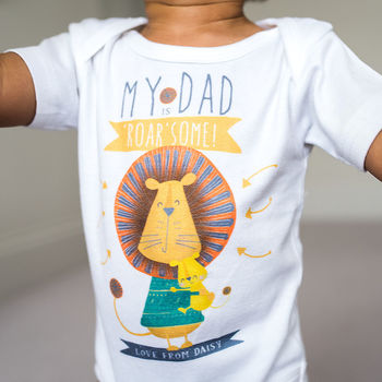 Personalised 'My Dad' Baby Grow For Fathers, 3 of 8