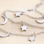 Stainless Steel Star And Moon Charm Necklace, thumbnail 4 of 6