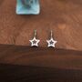 Sterling Silver Tiny Little Open Star Cutout Stud Earrings, thumbnail 3 of 12