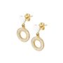 Gold Plated Crystal Enamel Heart Stud Earrings, thumbnail 3 of 6