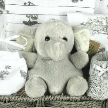 Large Baby Hamper ~ Little Elephants New Baby Starter Gift Set, 9 of 10