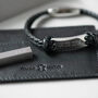 Personalised Men's Black Leather Bracelet, thumbnail 3 of 9