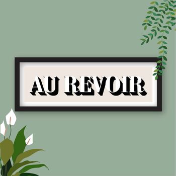 Au Revoir Framed Typography Print, 9 of 10