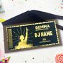 Personalised Golden Foil Dj Set Ticket, thumbnail 1 of 4