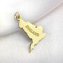 Personalised 9ct Gold Any Country Map Charm, thumbnail 2 of 9