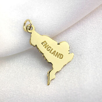 Personalised 9ct Gold Any Country Map Charm, 2 of 9