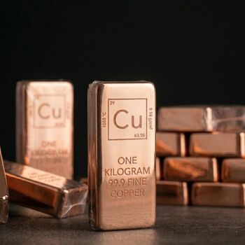 Five Kg Solid Copper Bullion Bar Set, 99% Fine Copper, 2 of 3