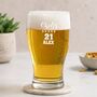 Personalised 21st Birthday Gift Pint Glass, thumbnail 1 of 12