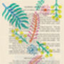 Folium Wood Block Print Vintage Book Page, thumbnail 3 of 7