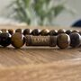 Men's Leeds United Football Fan Tiger's Eye Bracelet, thumbnail 3 of 7