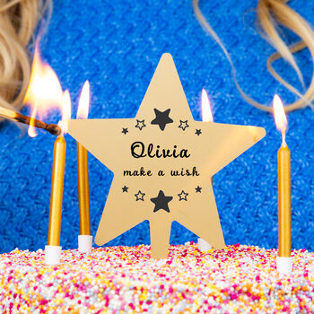 Personalised Make A Wish Birthday Cake Topper, 3 of 7