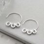 Sterling Silver Lucky Horseshoe Hoops, thumbnail 1 of 8