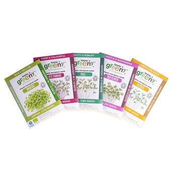 Mild Flavour Organic Microgreens | Five Seed Set, 2 of 7