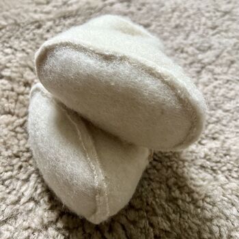 Natural Wool Fleece Baby Booties, 3 of 3