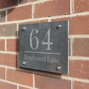 Personalised Large Number Slate House Sign, 2 of 6