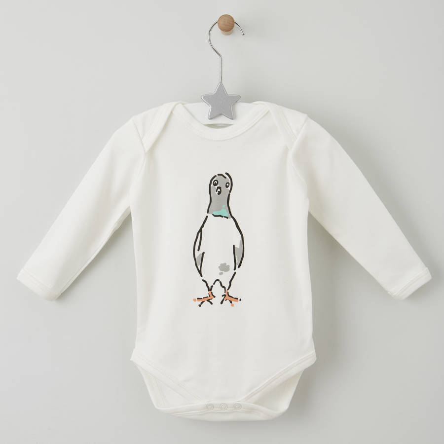 New Baby Gift Bird Cotton Babygrow By Shmuncki Notonthehighstreet Com