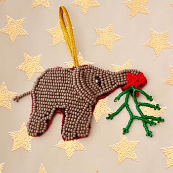 Handmade African Christmas Decorations Fun Animals, 3 of 6