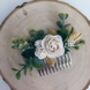 Gold And Ivory Bridal Flower Hair Comb, thumbnail 1 of 3