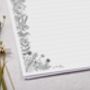A4 Landscape Letter Writing Paper With Monochrome Floral Design, thumbnail 4 of 5