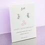 30th Birthday Sterling Silver Three Star Sparkle Stud Earrings, thumbnail 1 of 6