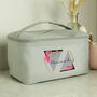 Personalised Geometric Floral Wash Bag For Her, thumbnail 2 of 3