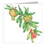 Young Pomegranates Greetings Card, thumbnail 2 of 5