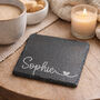 Personalised Engraved Slate Coaster With Heart Design Gift, thumbnail 1 of 8