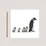 Penguin Walk Hand Drawn Greeting Card, thumbnail 1 of 6