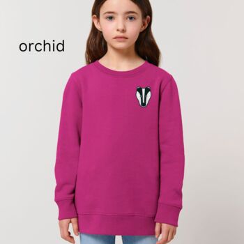 Childrens Organic Cotton Badger Sweatshirt, 10 of 12
