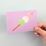 Dango Mini Print, Japanese Food Print, Rice Balls Art, thumbnail 2 of 3