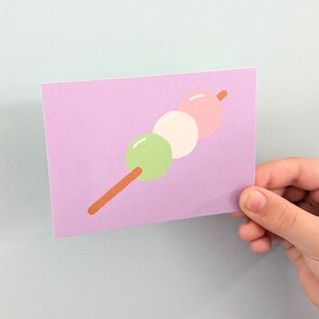 Dango Mini Print, Japanese Food Print, Rice Balls Art, 2 of 3