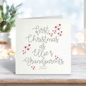First Christmas As Grandparents Personalised Star Card, 2 of 4