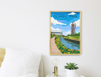 Olympic Park London Travel Poster Art Print, 4 of 7
