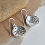Sterling Silver Dangly Bubble Dish Earrings, thumbnail 1 of 6