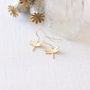 Gold Dragonfly Earrings, thumbnail 2 of 5