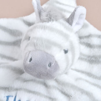 Personalised Zebra Baby Comforter, 5 of 8