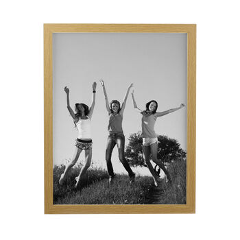 Personalised Photo Upload Oak Poster Frame, 4 of 4