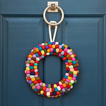 Felt Multicoloured Wreath, 2 of 3