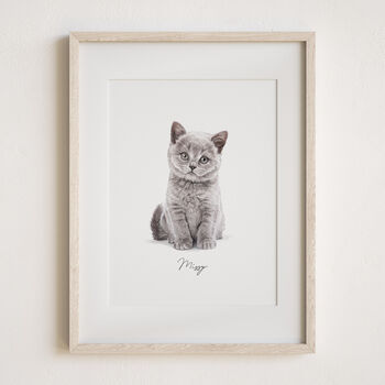 Christmas Gift For Pet Lovers – Personalised Pet Portrait Hand Drawn From Photo, Dog, Cat Or Horse Illustration, 4 of 11