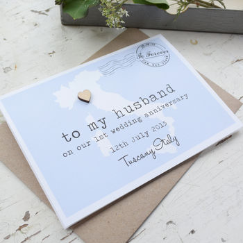 Personalised Anniversary 'To My Husband' Wedding Card, 4 of 6