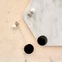 Black/White Monochrome Gold And Silver Plated Earrings, thumbnail 4 of 6