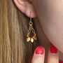 Rhombus Chain Drop Earrings With Birthstone Detail, thumbnail 2 of 9