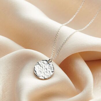 Textured Personalised Disc Necklace, 4 of 9