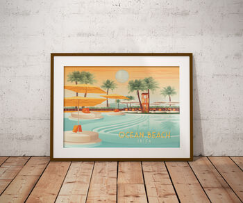 Ocean Beach Nightclub Ibiza Travel Poster Art Print, 6 of 8