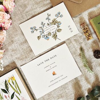 Vintage Wildflower Wedding Stationery, 4 of 12