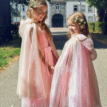 Pink And Gold Fairy Tale Hooded Cape, 3 of 4