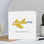 Aeroplane Birthday Card With Name And Age, thumbnail 1 of 3