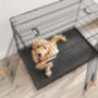 Foldable Dog Crate With Two Doors And Tray, thumbnail 6 of 7