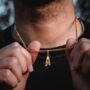 Bold Initial Steel Necklace For Men, thumbnail 6 of 10